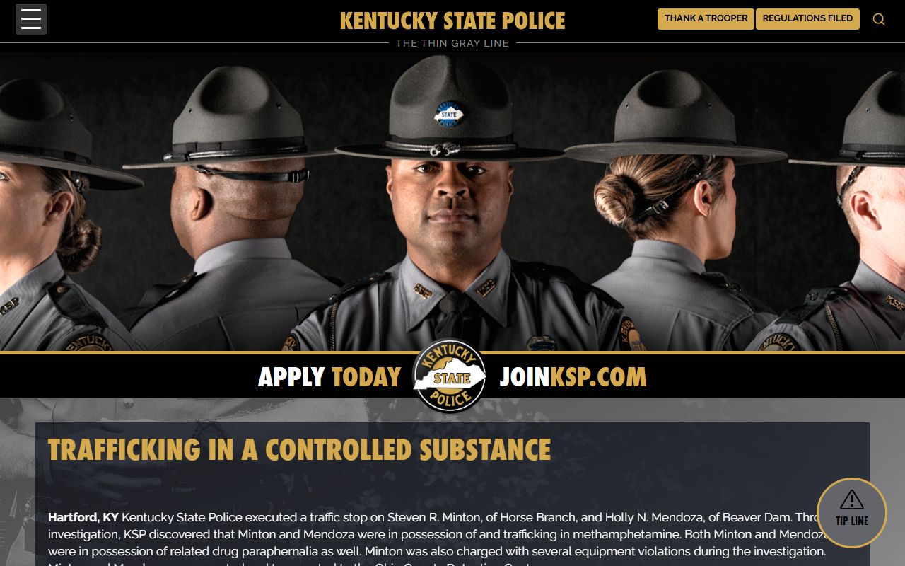Clinton County arrest records and Kentucky State Police controlled substance release