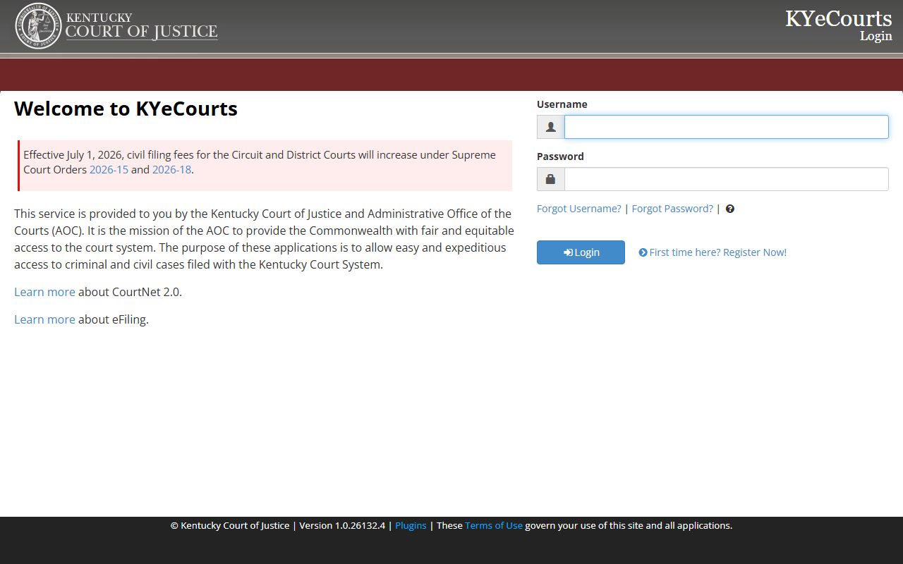 Clinton County court records CourtNet search login