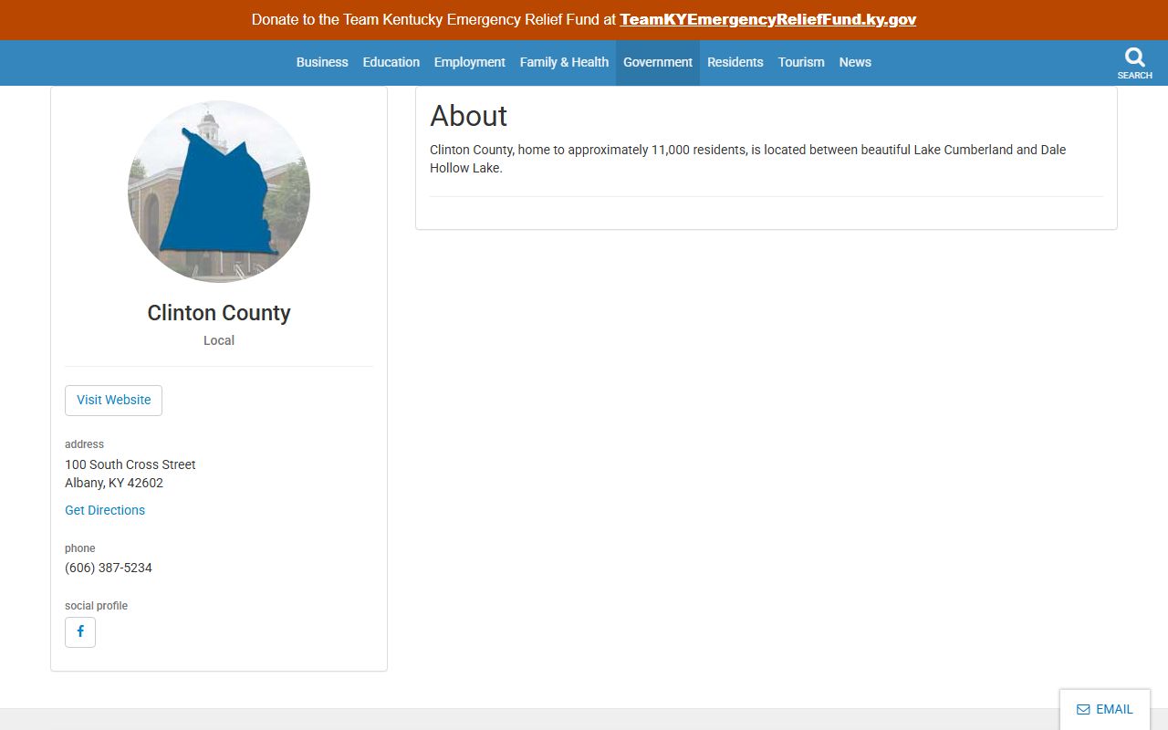 Clinton County Court records Kentucky.gov Clinton County profile