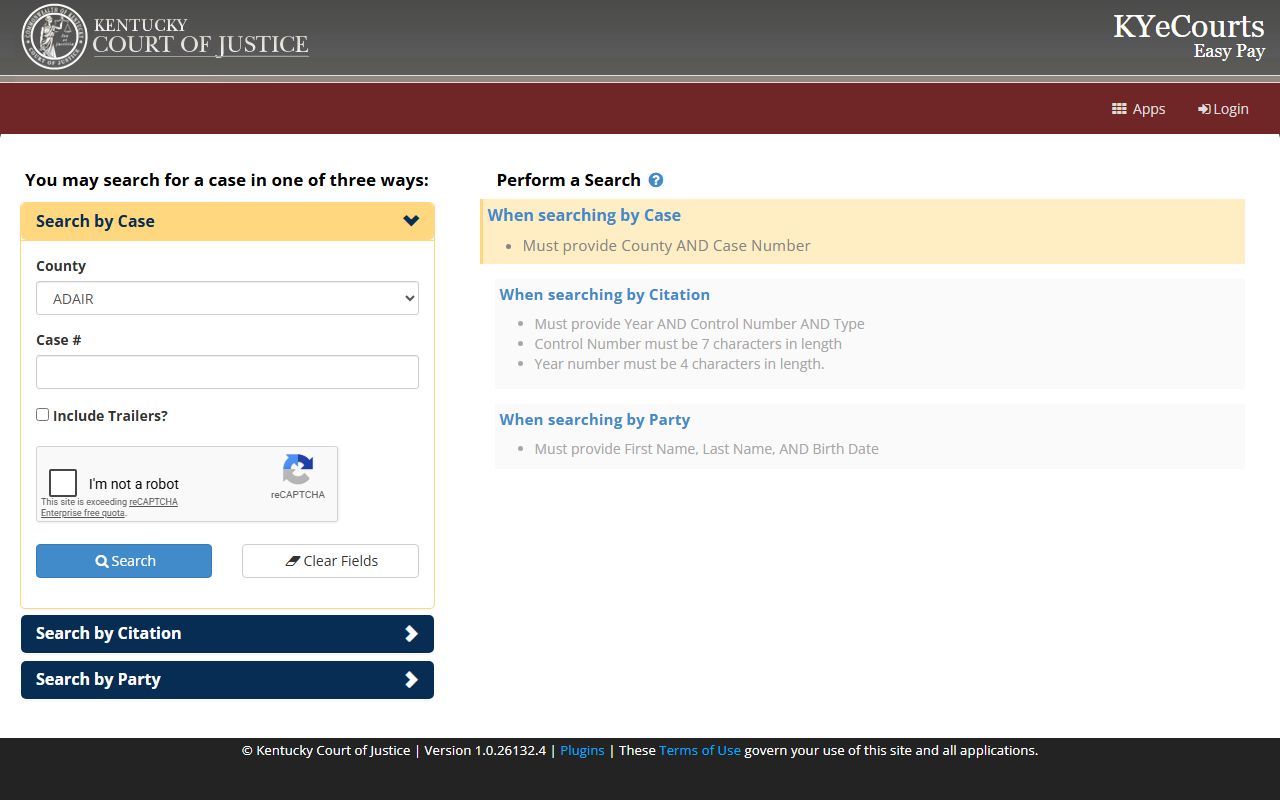 Clinton County Court records KYeCourts ePay portal