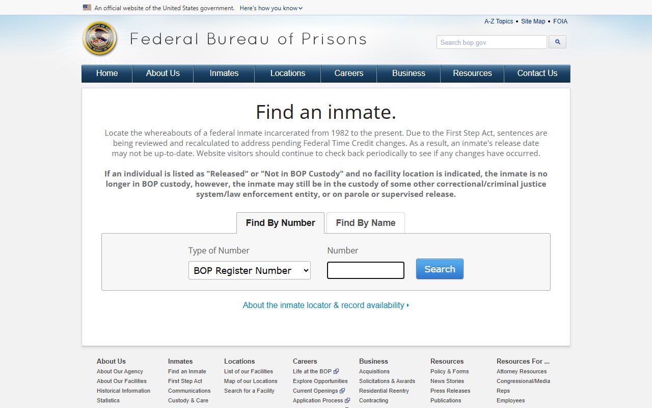 Clinton County inmate records and Federal Bureau of Prisons locator